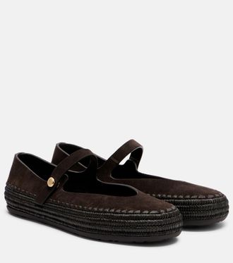 Loewe Paulas Ibiza Rio suede Mary Jane flats