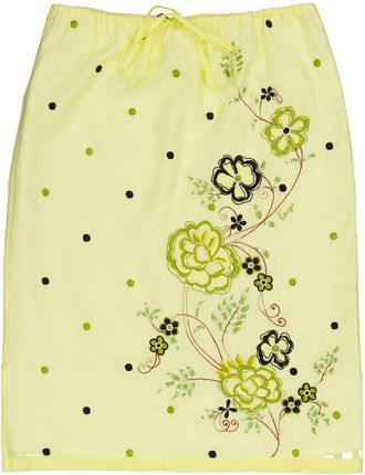 Kenzo Peonies Embroidered Drawstring Skirt, Brand Size 36 ( US Size 4 )