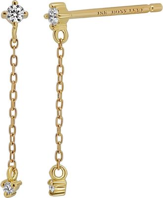 Bony Levy Icon Linear Diamond Drop Earrings in 18K Yellow Gold at Nordstrom