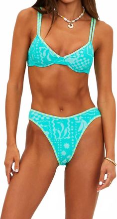 Beach Riot Daria Bikini Bottom In Aqua Haze