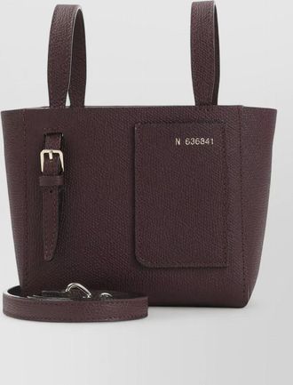 Valextra mini calf leather shoulder bag