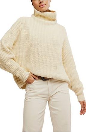 Free People Swim Too Deep Turtleneck Sweater in Birch at Nordstrom Rack, Size Small