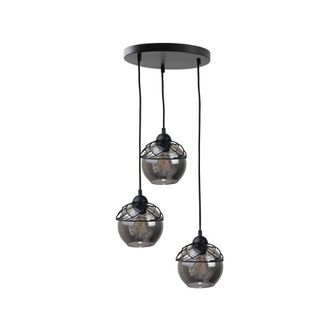 Netlighting Mera Cluster Pendant Ceiling Light Black 30cm 3x E27