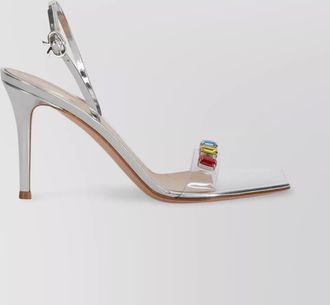 Gianvito Rossi crystal embellished transparent strap sandals