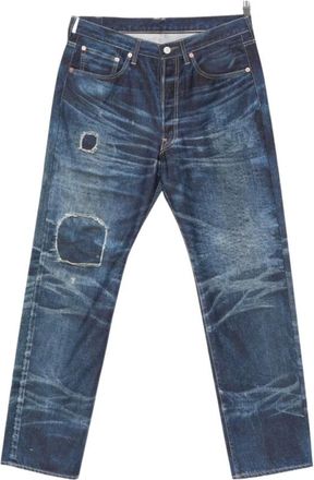 Junya Watanabe Straight Jeans, male, Blue, Size: XL Wqp9031001 Trousers