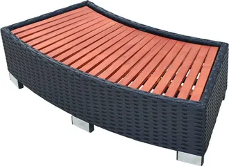 vidaXL Scalino Per Spa In Polyrattan 92x45x25 Cm Nero - Vidaxl