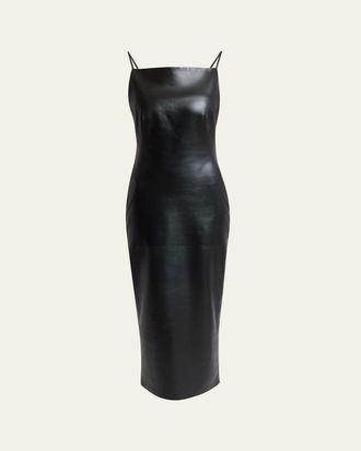 Givenchy Sliced Midi Leather Dress