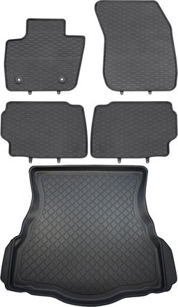 OEM Juego De Alfombrillas De Goma Para Coche Y Maletero Para Ford Mondeo V Liftback Hatchback Desde Enero De 2015
