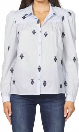 Dear John Denim Nasrin Top In Milky Blue