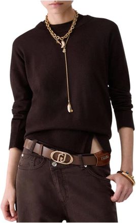 Liu Jo Truien & Vesten, Dames, Bruin, XL, Wol, Punto Trui Wf 6418 Ma 16R