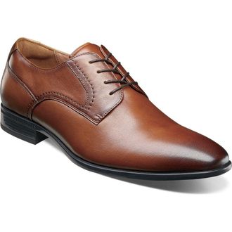 Florsheim Zaffiro Plain Toe Derby in Cognac at Nordstrom, Size 10.5