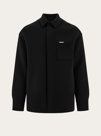 Ferragamo Men Cashmere-blend overshirt Black