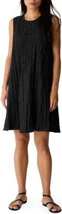 Eileen Fisher Sleeveless Silk A-Line Dress in Black at Nordstrom, Size Xx-Small