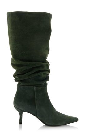 SIMKHAI Jordi Suede Slouch Boot In Everest Green