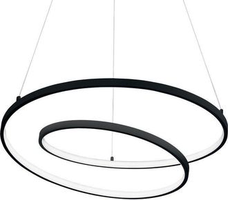 Netlighting Oz LED Decorative Swirl Integrated Pendant Light Black 3000K