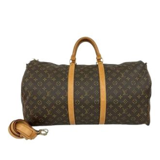 Louis Vuitton Pre-owned Weekend Bags, female, Brown, Size: ONE SIZE Pre-owned Keepall Bandouliere 55