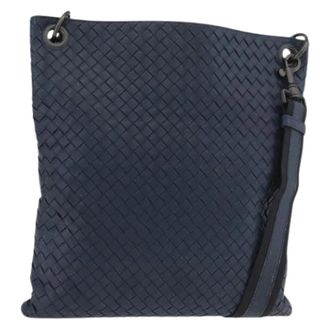 Bottega Veneta Pre-owned Cross Body Bags, female, Blue, Size: ONE SIZE Pre-owned Vintage Shoulder Bag