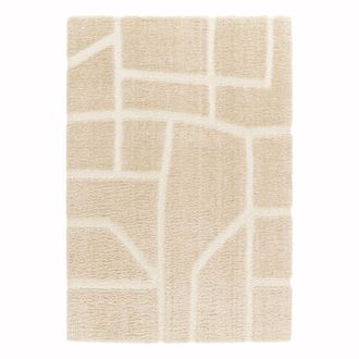 AFK Living Alfombra suave y gruesa con efecto relieve 120 x 170 cm