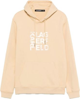 Karl Lagerfeld Felpa con cappuccio e logo - Toni neutri