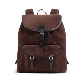 Valentino Garavani Tassen, Dames, Bruin, ONE Size, Nylon, Zijden Nylon Rugzak