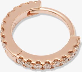 Maria Tash 18K Rose Gold Eternity Diamond Hoop Earring - Womens - Diamond/18kt Rose Gold