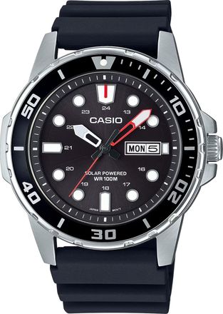 Casio Mens Black Dial Solar Stainless Steel Outdoor Watch - MTP-S110-1AVCF