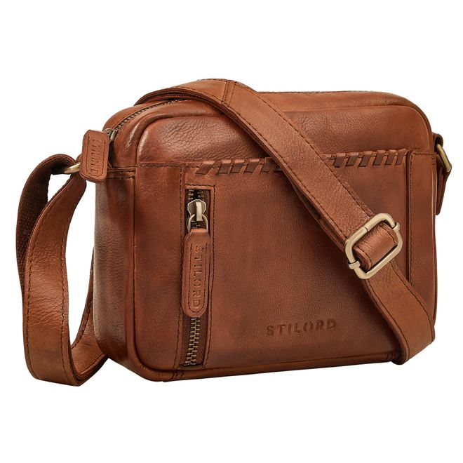 Marisa Boho Small Crossbody Bag for Women Genuine Leather Cross Body Bag Vintage Style Handbag with Compartments - Ideal Anti Theft Shoulder Bags with
