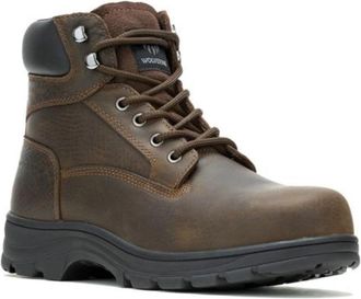 Wolverine Carlasbad W231126 Mens Brown Leather 6 Steel Toe Work Boots ZAP2348