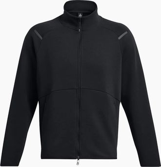 Under Armour Mens Solid Patterned Fleece Jacket - Black - Size: 38/Regular