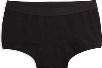 TomboyX First Line Stretch Cotton Period Boyshorts in Black at Nordstrom, Size X-Large