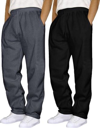 Generic Mens Joggers Pants UK,Mens Tracksuit Bottoms Baggy Mens Sweatpants Gym Sport Trousers Men Jogging Sweat Pants Work Joggers Casual Fleece Elasticated W