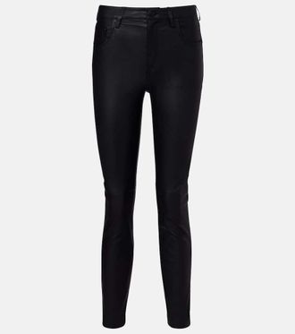 AG - Adriano Goldschmied Mari leather skinny pants
