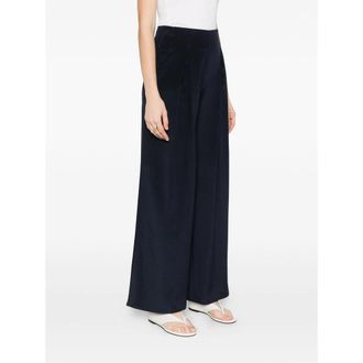 Max Mara Silk Blend with Front Pleats Trousers - Blue