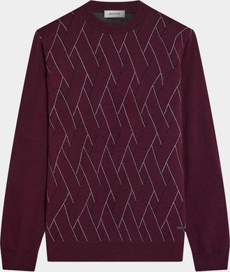 Bugatchi Men & apos;s Geometric Cotton Crewneck Sweater