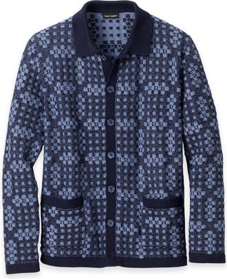 Paul Fredrick Cotton Button Front Polo