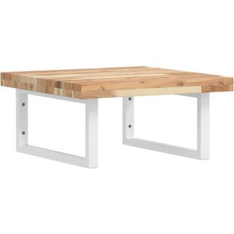 vidaXL Estante De Lavabo De Pared Acero Y Madera Maciza De Acacia Vidaxl