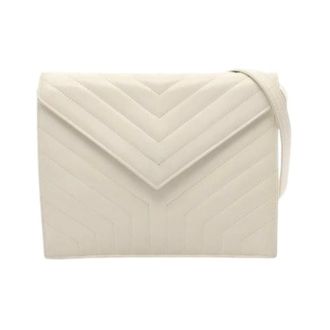 Saint Laurent Pre-owned Vintage Leren Schoudertas - Dames - Pre-owned - Wit - Maat: ONE Size Leer