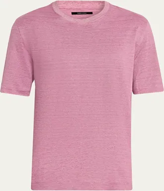 Ermenegildo Zegna Mens Linen Crewneck T-Shirt