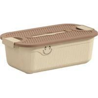 OEM Caja De Almacenamiento De Pl&aacute;stico Apilable - Con Tapa, Cierre De Clip Y Asa, Caja De Almacenamiento Vers&aacute;til Y Ligera - Crezuo