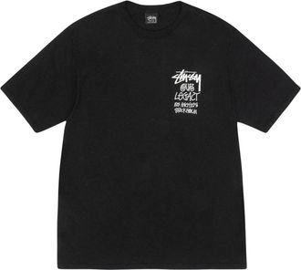 St&uuml;ssy Tops, Heren, Zwart, S, Katoen, Surfman Tee