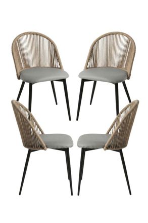 Regalos Miguel Packs Sillas Comedor - Pack 4 Sillas Misal - Gris Oscuro