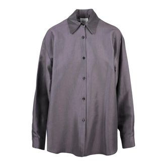 Alysi Dames, Blouses & Shirts, Grijs, Maat: S Zijde