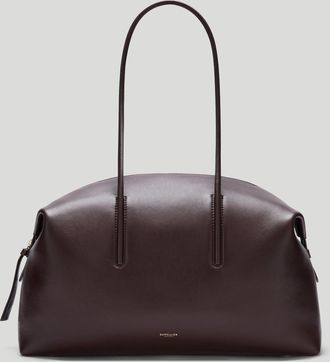 DeMellier The Stockholm in Bordeaux Fine Grain Leather Tote & Work bag