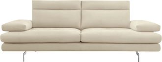 CALIA ITALIA 3-Sitzer »Toby Wing, Designsofa mit hohem Sitzkomfort, bequem und elegant« inklusive Sitztiefenverstellung, Füsse in Chrom glänzend