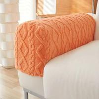 OEM Fundas El&aacute;sticas Suaves Para Reposabrazos De Sof&aacute; Con Estampado Geom&eacute;trico Jacquard (2 Piezas) - Lavables Y Antideslizantes (naranja) - Crezuo
