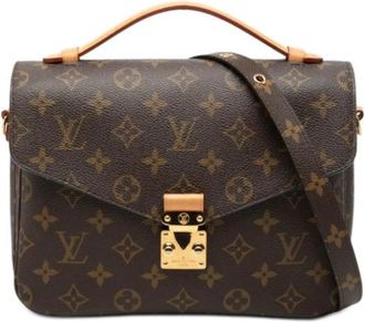 Louis Vuitton Pre-owned Pochette Metis - Dames - Vintage Handtas - Bruin - ONE Size - Leer - Vintage