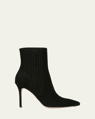 Veronica Beard 95mm Lisa Suede Stiletto Ankle Booties
