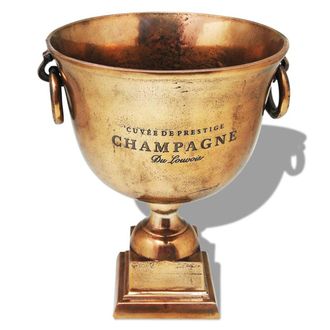 vidaXL Enfriador De Champ&aacute;n Copa Trofeo Marr&oacute;n Cobre Vidaxl