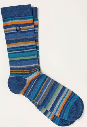 Fat Face FatFace Navy Pop Stripe Socks