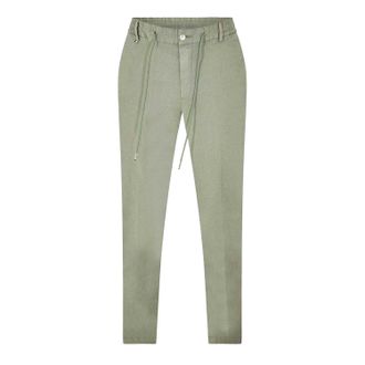 HUGO BOSS Chinos voor heren met trekkoord in de taille (Groen)